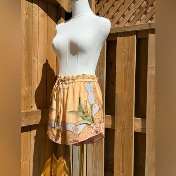 🆕 FARM Rio 🧿 NWOT Multicolor Banana Royalty Kaleidoscope Shorts, Sz L - Picture 8 of 16